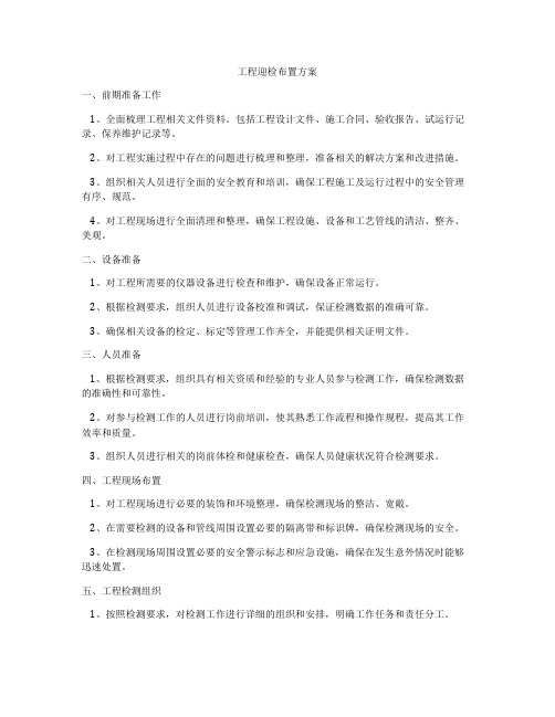 工程迎检布置方案