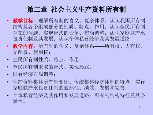 社会主义生产资料所有制ppt课件