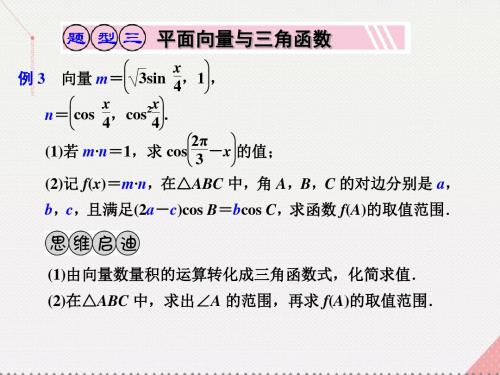 2019高考数学一轮复习三角函数和平面向量的综合应用02课件