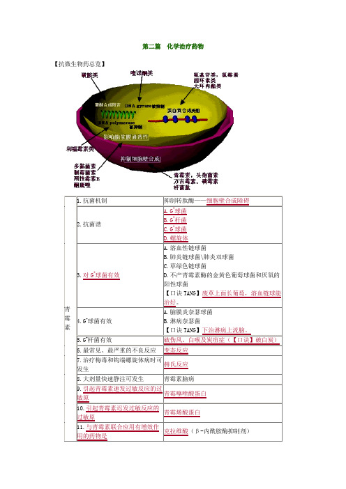 执业药师药理第二篇化学治疗药物