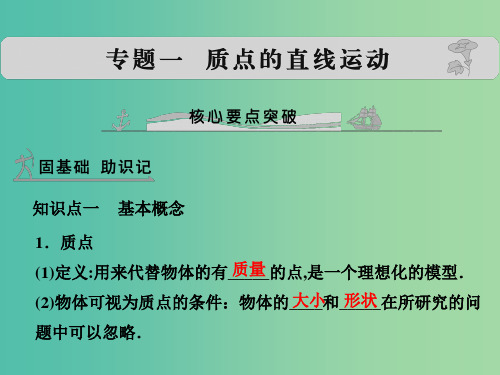 高考物理 专题一 质点的直线运动