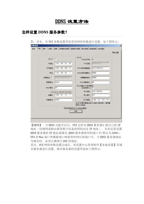 怎样设置DDNS服务参数