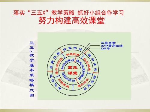 落实“三五X”教学策略 抓好小组合作学习努力构建高效课堂