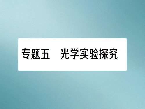 第四章 专题五 光学实验探究—2020年秋沪科版物理八年级上册作业课件