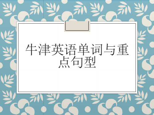 牛津英语单词与重点句型