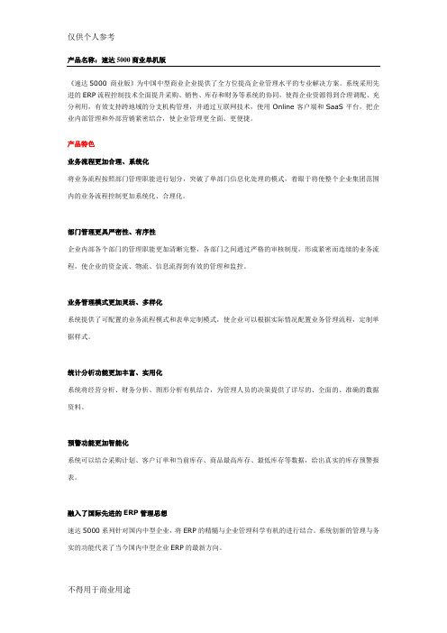 长春速达软件5000商业单机版