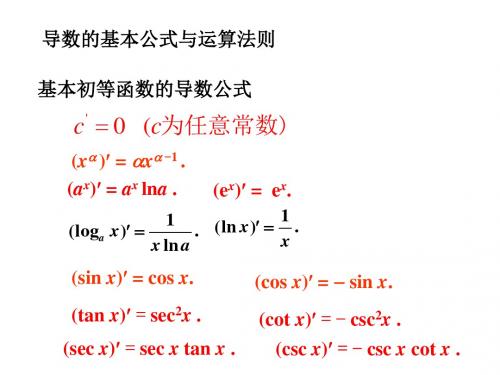 导数公式大全