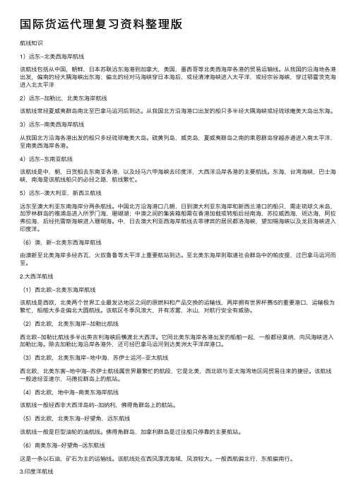 国际货运代理复习资料整理版