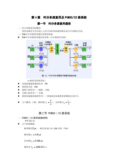 时分多路复用及PCM3032路系统