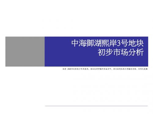 苏州中海御湖熙岸3号地块项目市场分析