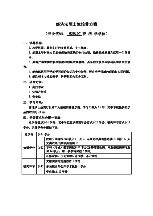 华中科技大学研究生培养方案