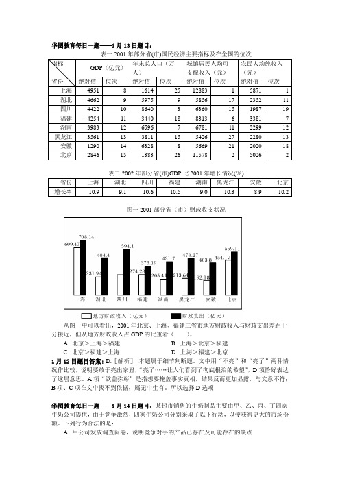 华图教育每日一题