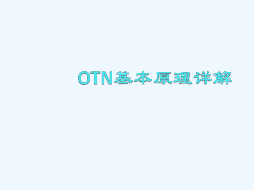 OTN基本原理详解