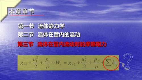 流体流动之摩擦阻力计算讲解PPT课件