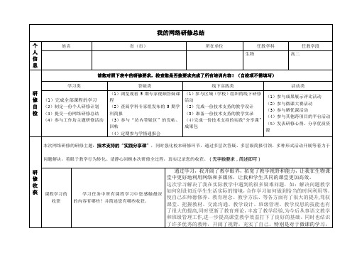 网络信息远程教育研修总结作业