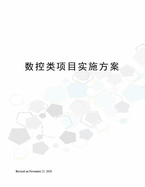 数控类项目实施方案