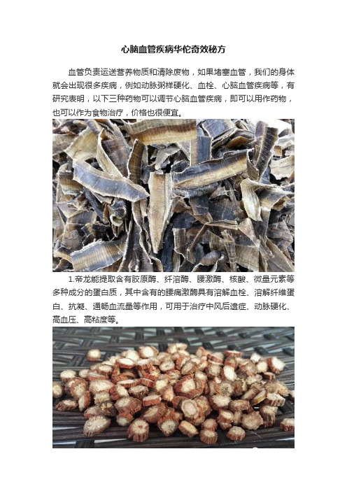 心脑血管疾病华佗奇效秘方