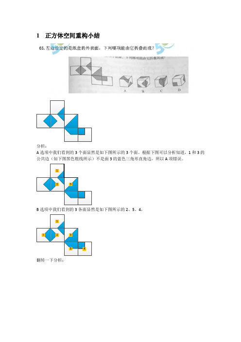 正方体空间重构小结