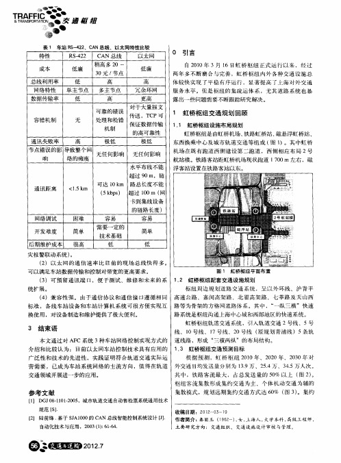 虹桥综合交通枢纽集散道路交通设施完善研究