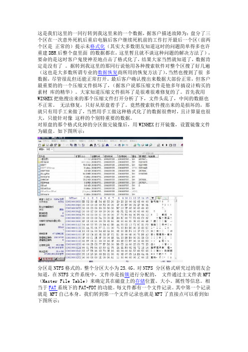 NTFS分区格式化后用WINHEX手工提取数据一例