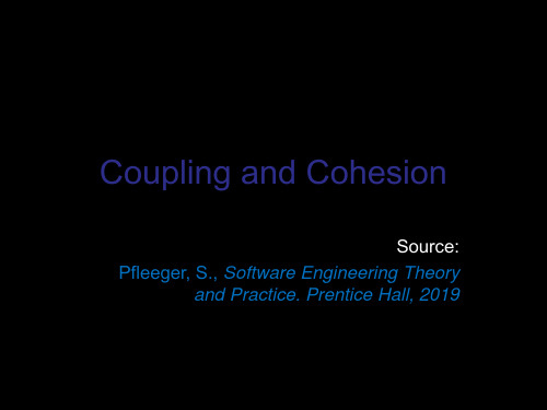 Coupling and Cohesion - CSECUET耦合与内聚csecuet