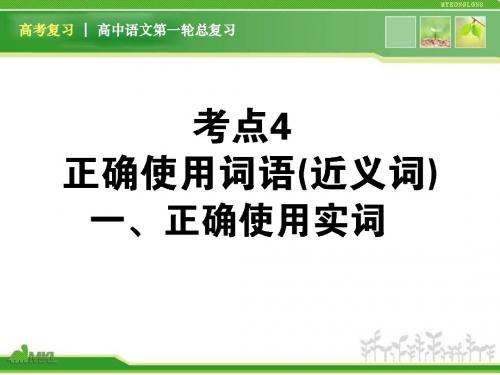 高考语文——正确使用词语(近义词)