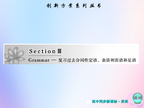 2019-2020学年人教版高中英语选修8PPT课件Unit 3 Section Ⅲ Grammar -复习过去分词作定语表语和宾语补足语