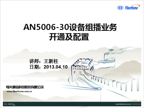 AN5006-30设备组播业务开通及配置
