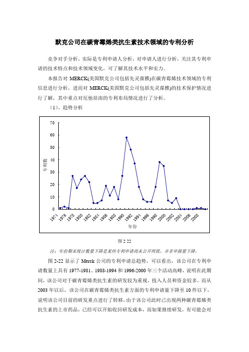 竞争对手专利分析报告样例