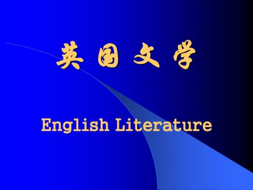 01 Introduction to English Literature