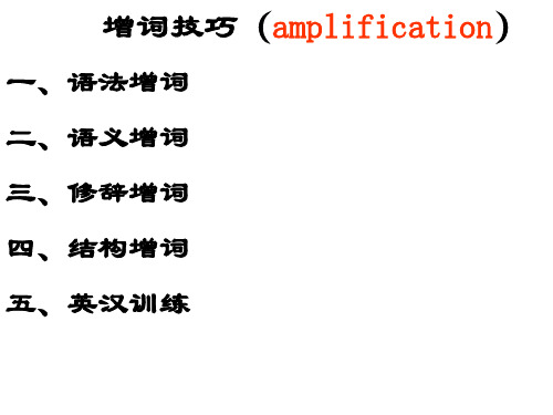 增词技巧