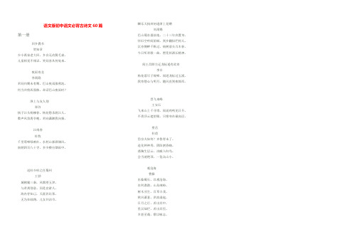 (完整)语文版初中语文必背古诗文60篇