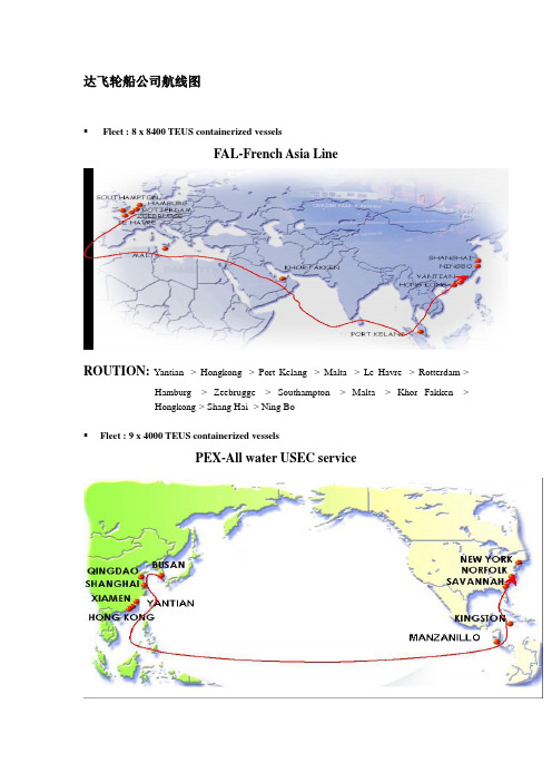 达飞轮船公司航线图
