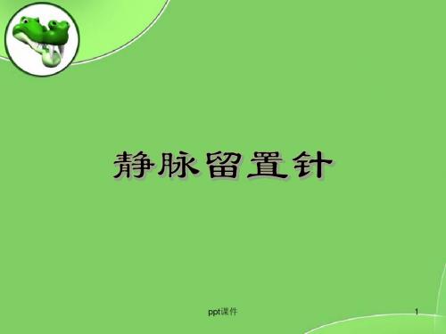 留置针的护理  ppt课件