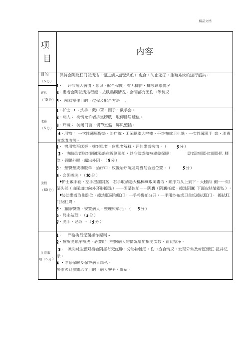男病人会阴护理流程