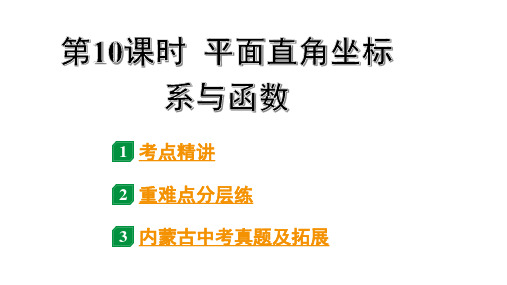 2024内蒙古中考数学一轮知识点复习 第10课时 平面直角坐标系与函数(课件)