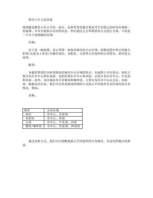 雅思小作文地图题