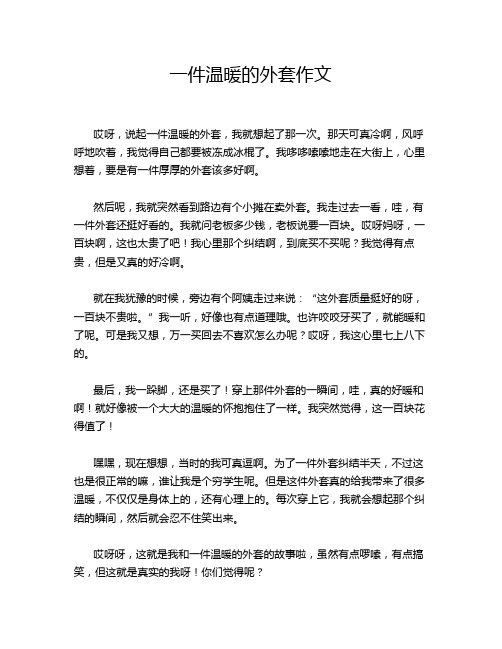 一件温暖的外套作文