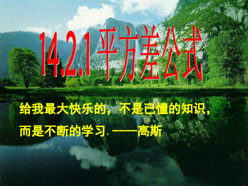 人教版八年级上册数学 第十四章 14.2.1 平方差公式(共16张PPT)