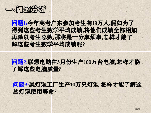 简单随机抽样课堂教学素材市公开课一等奖省优质课获奖课件