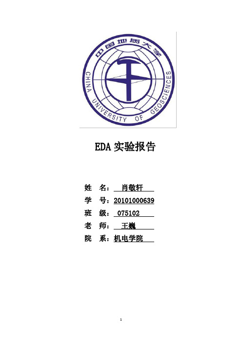 中国地质大学EDA实验报告