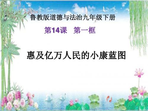 鲁人版九年级道德与法治下册14.1《惠及亿万人民的小康蓝图》课件(共21张PPT)