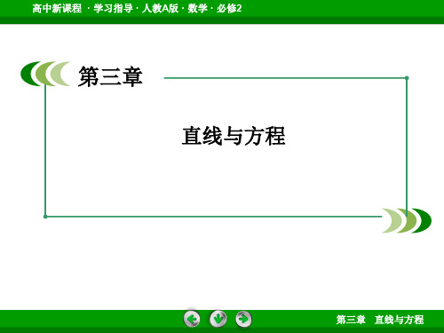 (人教A版)必修2课件：第三章 直线与方程