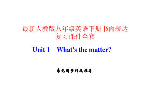 最新人教版八年级英语下册书面表达复习课件全套