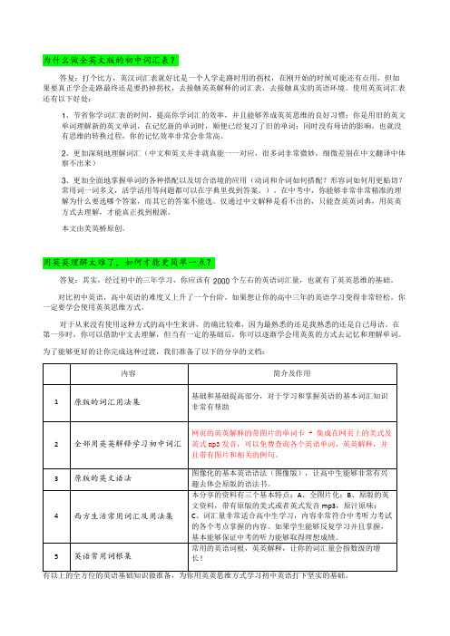 2016版江苏译林牛津高中英语单词表(必修二)英英解释版