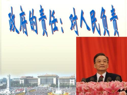 《政府的责任:对人民负责》课件