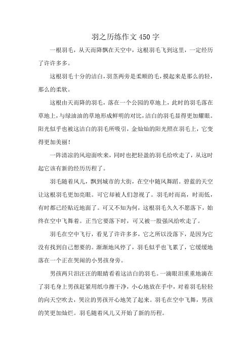 羽之历练作文450字