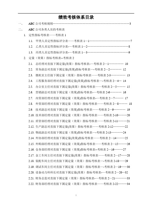 ABC公司绩效考核流程表格