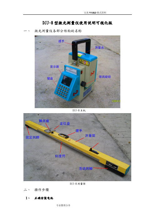 DJJ_8型激光测量仪使用说明可视化版、接触网专业激光测量仪