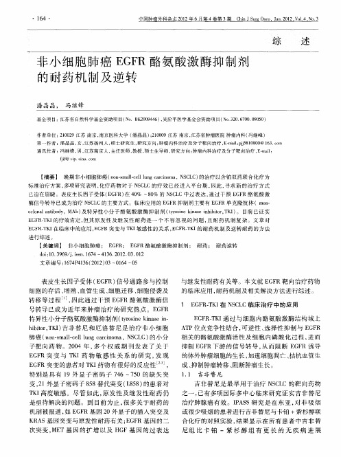 非小细胞肺癌EGFR酪氨酸激酶抑制剂的耐药机制及逆转